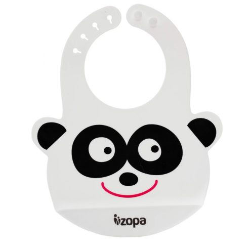 Zopa szilikon előke zsebbel - Panda