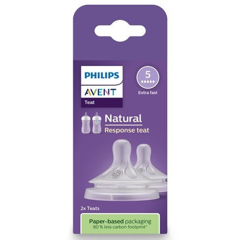 Philips AVENT SCY965/02 Natural Response etetőcumi 5 gyors átfolyású 6hó+, 2 db