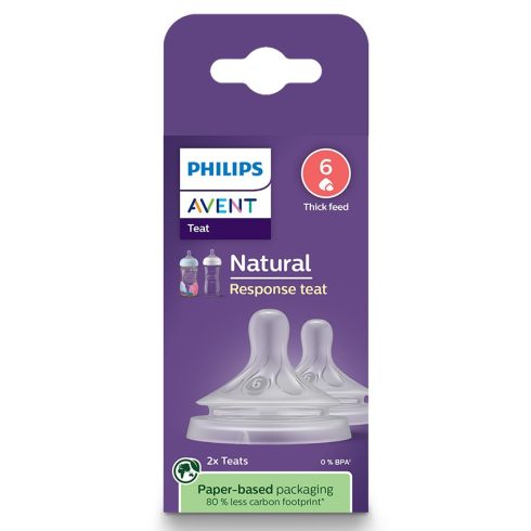 Philips AVENT SCY966/02 Natural Response etetőcumi 6 sűrűbb ételekhez 6hó+, 2 db