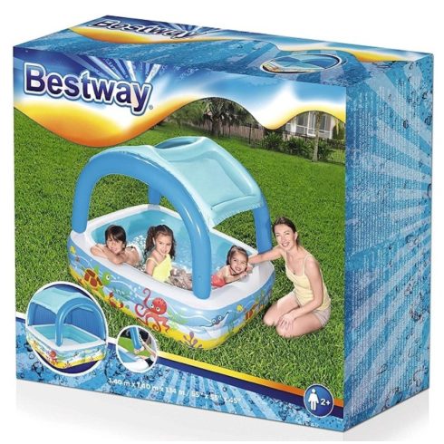 Bestway Beach Buddy™ pancsoló medence napvédő tetővel 140 x 140 x 114 cm