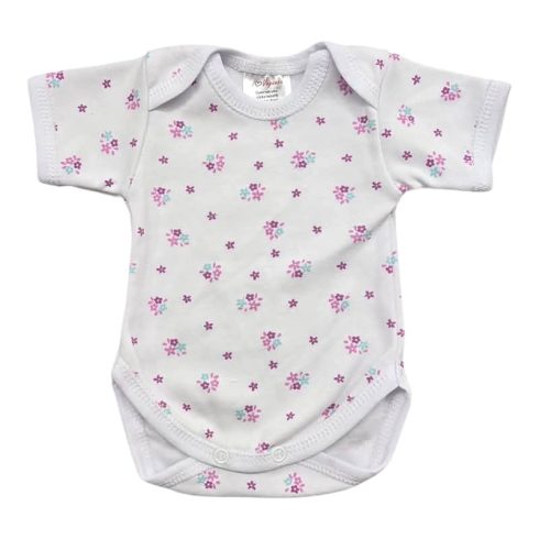 Vaganza Rövid ujjú, békanyakú body - Virágszirmok (80) 