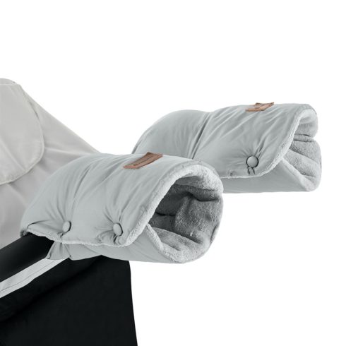 PETITE&MARS Téli szett Jibot 3in1 bundazsák + kézmelegítő kesztyű babakocsira - Jasie Quiet Grey