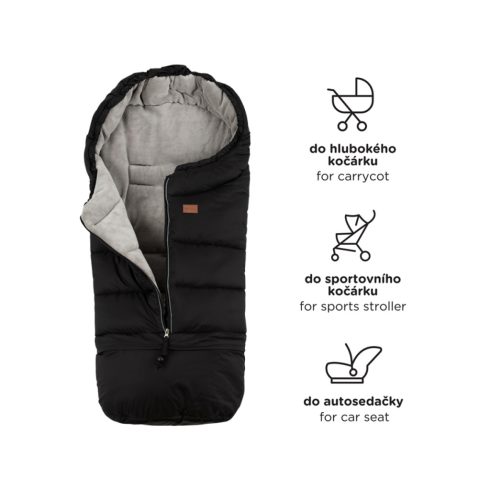 P&M Jibot állítható bundazsák 3in1 babakocsira - Black