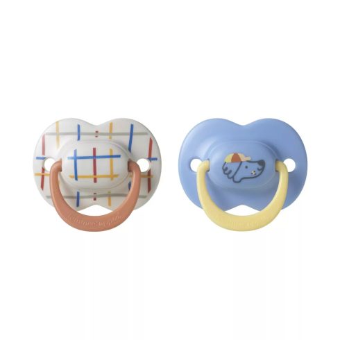 Tommee Tippee Ultimate Fit játszócumi 6-18 hó 2 db - kék/krém kutyus
