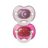   Tommee Tippee Night Glow nyugtató cumi 18-36 hó, 2 db - piros/lila