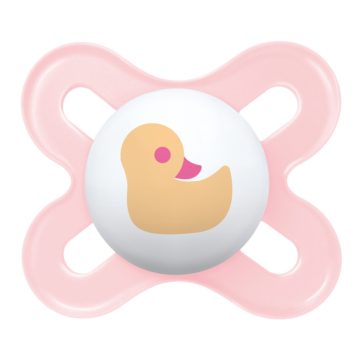   MAM Original Start  szilikon nyugtató cumi 0+ hó - rózsaszín kacsa