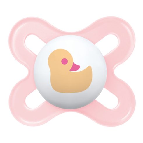 MAM Original Start  szilikon nyugtató cumi 0+ hó - rózsaszín kacsa