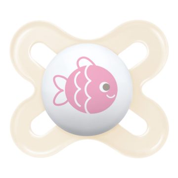   MAM Original Start  szilikon nyugtató cumi 0+ hó - rózsaszín halacska
