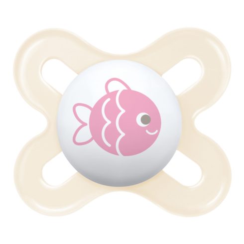 MAM Original Start  szilikon nyugtató cumi 0+ hó - rózsaszín halacska
