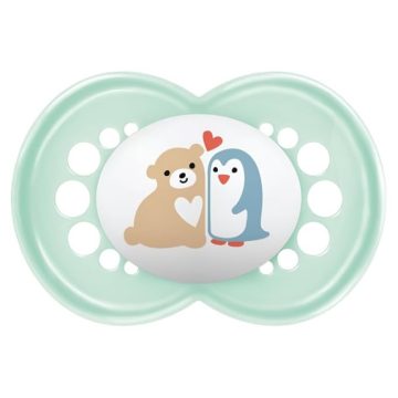   MAM Original szilikon nyugtató cumi 6+hó - menta maci és pingvin 