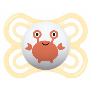   Mam perfect  szilikon nyugtató cumi 2-6 hó - sárga rákocska