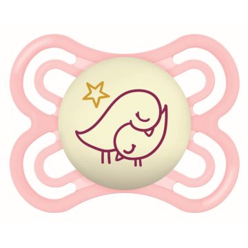   MAM Perfect Night 2-6 hó szilikon nyugtató cumi - rózsaszín madár