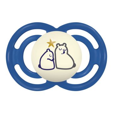 MAM Perfect Night 16+ szilikon nyugtató cumi - Kék maci