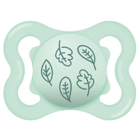 MAM Supreme 0+ szilikon nyugtató cumi 2db - Dinó és Levél 