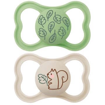   MAM Supreme
6hó+ szilikon nyugtató cumi 2db - Mókus és Levél 