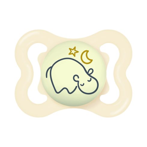 Mam Supreme Night 0+ szilikon nyugtató cumi 2 db - Maci és Víziló 