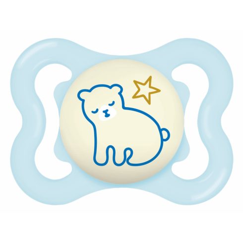 Mam Supreme Night 0+ szilikon nyugtató cumi 2 db - Maci és Víziló 