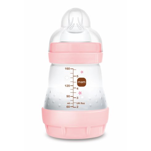 Mam 160 ml  Anti-Colic 0 hó + cumisüveg - rózsaszín bálna 