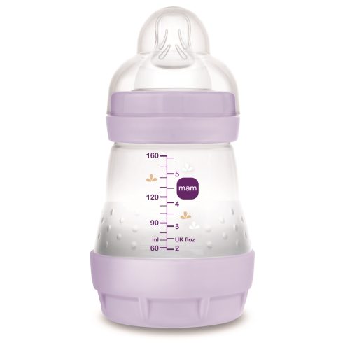 MAM Anti-Colic Matt cumisüveg 160ml 0hó+ Lila Zsiráf 