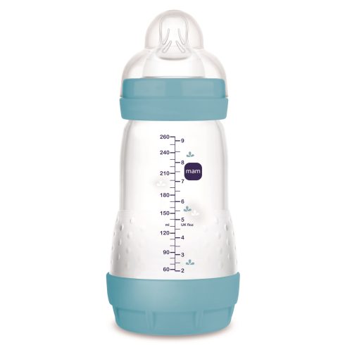 MAM Anti-Colic Matt cumisüveg 260ml 2hó+  Kék Elefánt 