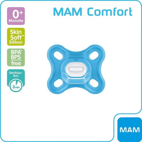 MAM Comfort szilikoncumi 0+ türkiz