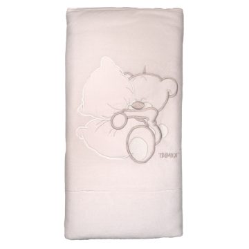   Trimex bélelt plüss takaró 70x100cm - párnás maci fehér