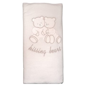   Trimex bélelt plüss takaró 70x100cm - ölelő macik fehér