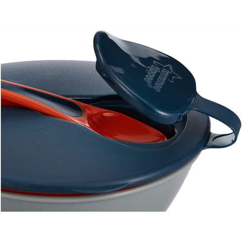 Tommee Tippee Feeding bowls etetőtálka tetővel és kanállal 6+ - szürke/narancs