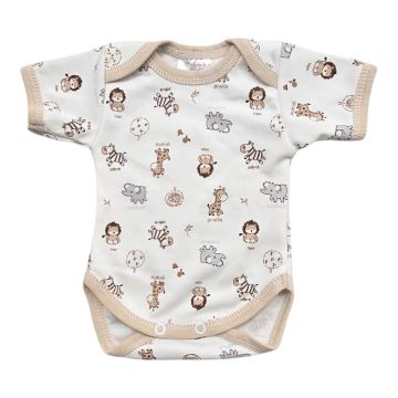 Vaganza Rövid ujjú, békanyakú body - Szafari (50)