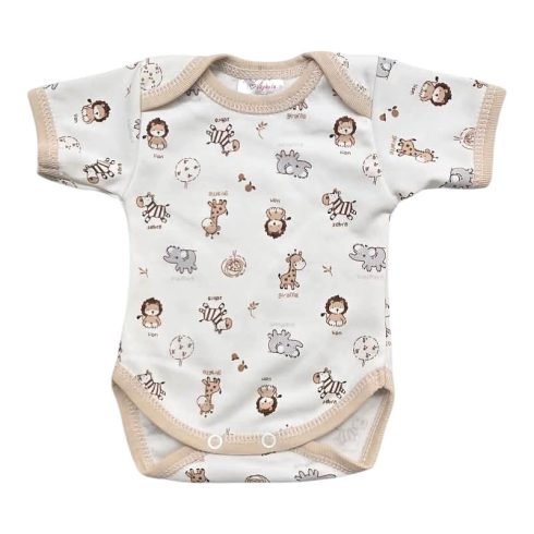 Vaganza Rövid ujjú, békanyakú body - Szafari (56)