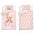 Pamut ágynemű huzat 90*120 cm - Maci púderrózsaszín 