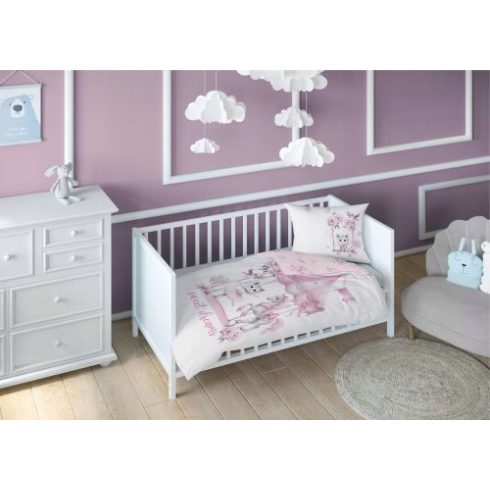 Pamut ágynemű huzat 90*120 cm - Sweet dreams rózsaszín 