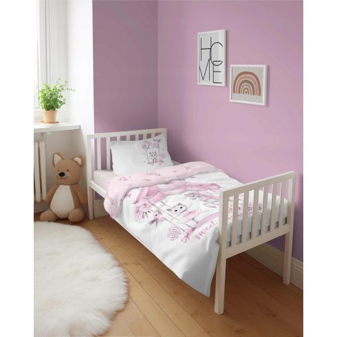 Pamut ágynemű huzat 100*135 cm - Sweet dreams rozsászin 