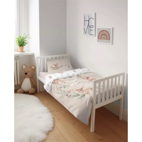 Pamut ágynemű huzat 90*120 cm - Kis őzikék bézs