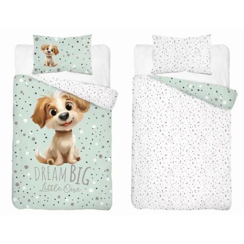 Pamut ágynemű huzat 100*135 cm - Legjobb barátja menta