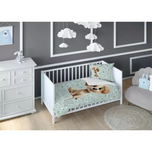 Pamut ágynemű huzat 100*135 cm - Legjobb barátja menta