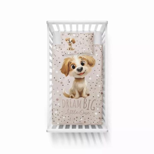 Pamut ágynemű huzat 100*135 cm - Legjobb barátja bézs