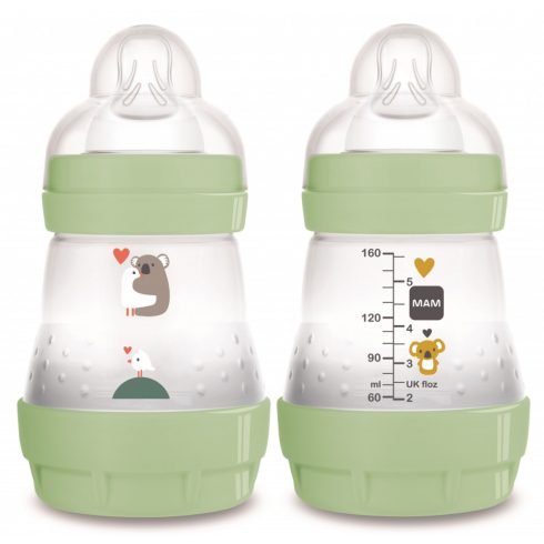 Mam 160 ml  Anti-Colic 0 + cumisüveg - zöld koalás