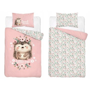 Pamut ágynemű huzat 100*135 cm - Süni púderrózsaszín