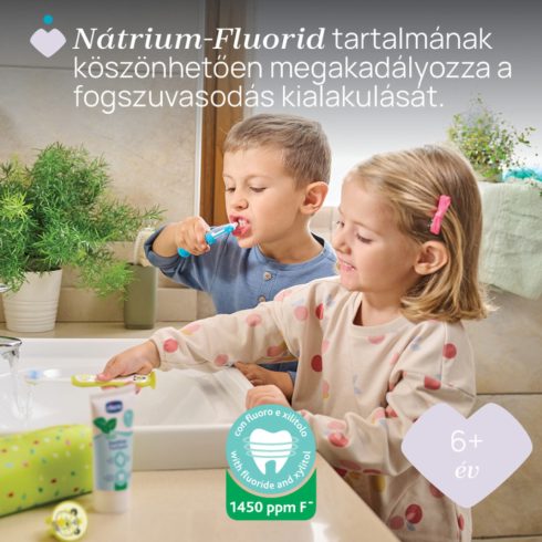 Chicco Menta ízű fogkrém fluoridos 50 ml xilittel 6 év+