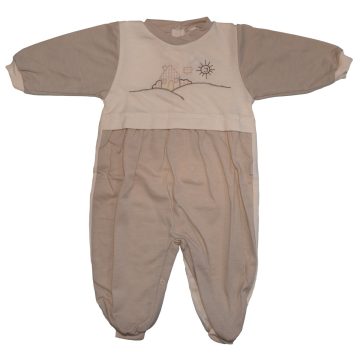 Trimex Pamut hosszú ujjú rugdalózó (80) natúr/bézs