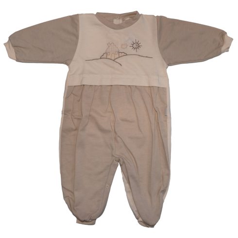 Trimex Pamut hosszú ujjú rugdalózó (80) natúr/bézs