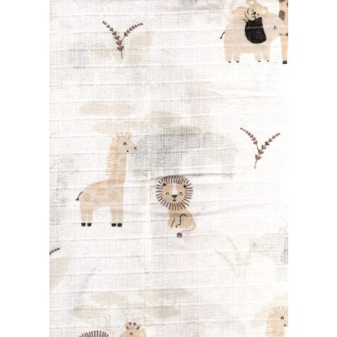 Mintás textil pelenka 1db-os - elefánt és barátai