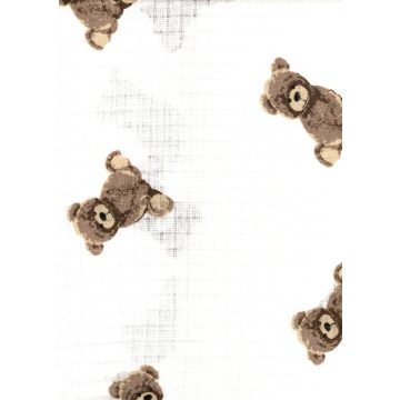 Mintás textil pelenka 1db-os - barna maci 