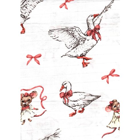 Mintás textil pelenka 1db-os - liba és egér