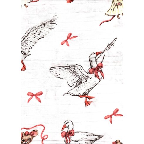 Mintás textil pelenka 1db-os - liba és egér