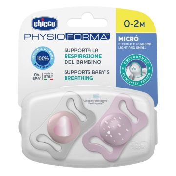   Chicco PhysioForma® Micro éjszakai minicumi 0-2 hó (2 db) - rózsaszín