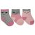 Yo! Baby frottír zokni 3-6 hó 3 db - szürke/rózsaszín
