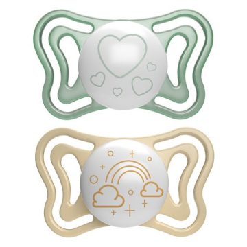   Chicco Physio Forma Light éjszaka világítós szilikon cumi 2 db, 2-6 hó