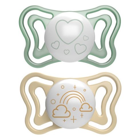 Chicco Physio Forma Light éjszaka világítós szilikon cumi 2 db, 2-6 hó